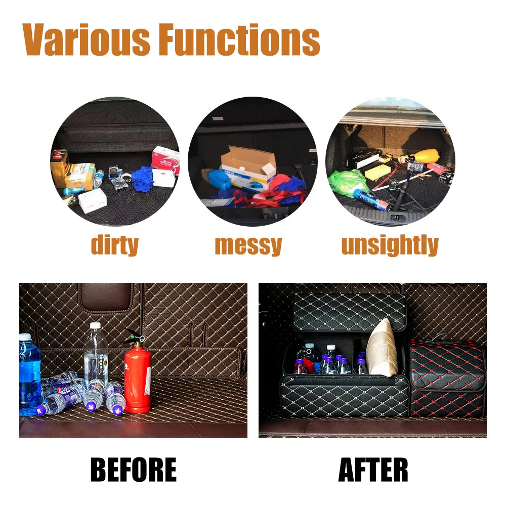 Large Capacity Car Trunk Organizer – Foldable Storage Box