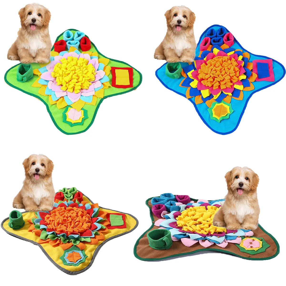 Interactive Dog Snuffle Mat and Feeding Puzzle