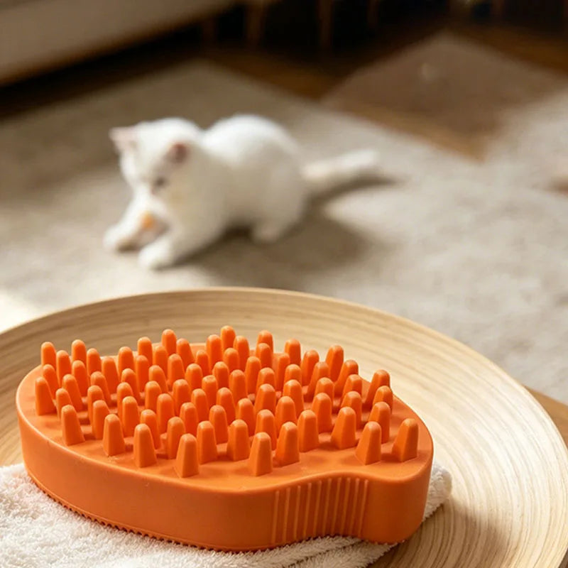 Double Sided Pet Bath Brush – Dog & Cat Grooming Massage Brush