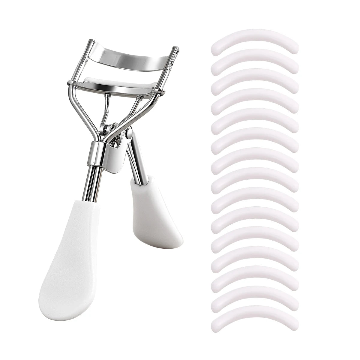 Portable Eyelash Curler with 15 Silicone Replacement Pads