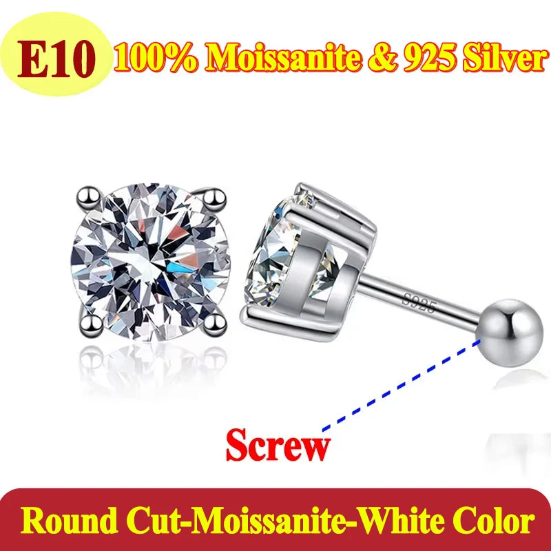 Women's Sparkling Round Stud Earrings
