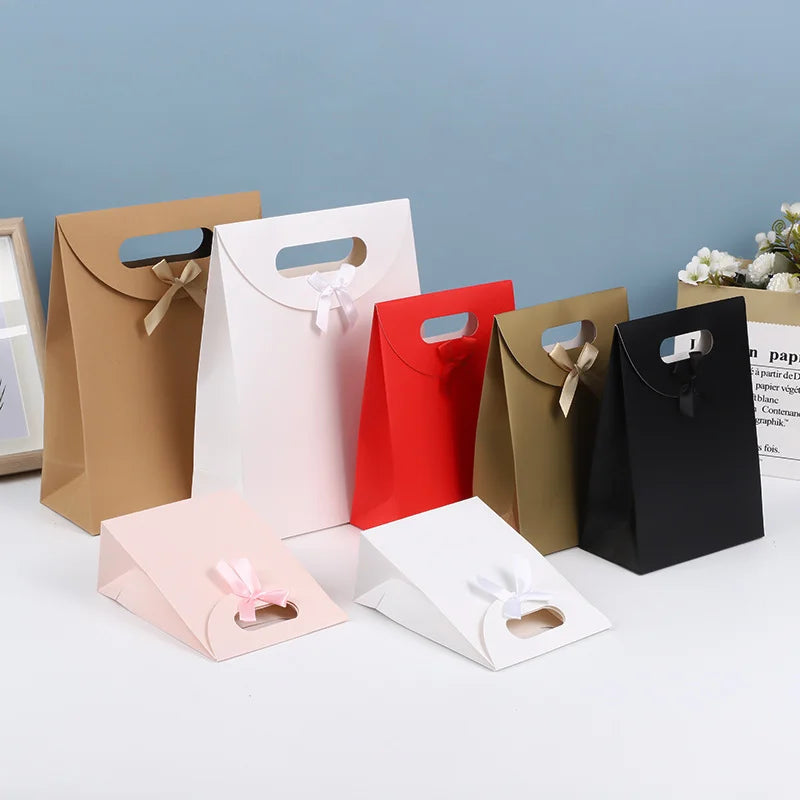50-Pack Paper Gift Bags with Handles for Parties & Holidays