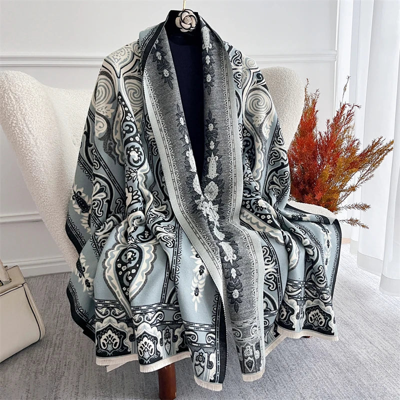 Women's Warm Winter Pashmina Scarf – Elegant Thick Shawl