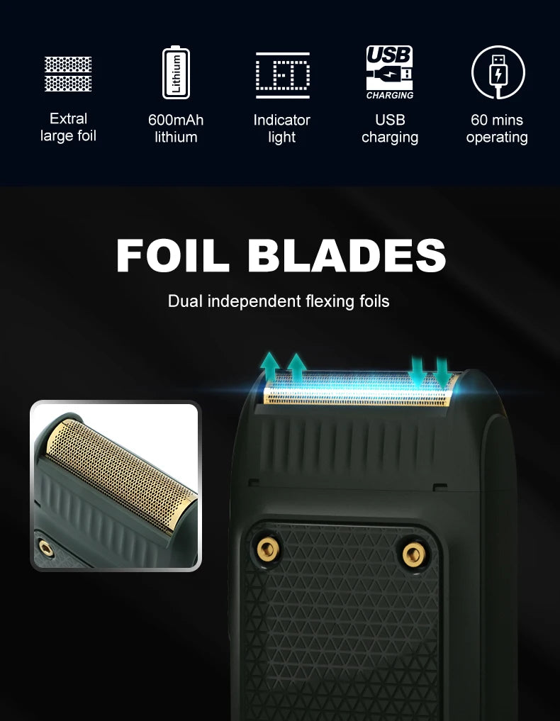 VGR Portable Rechargeable Electric Shaver for Men