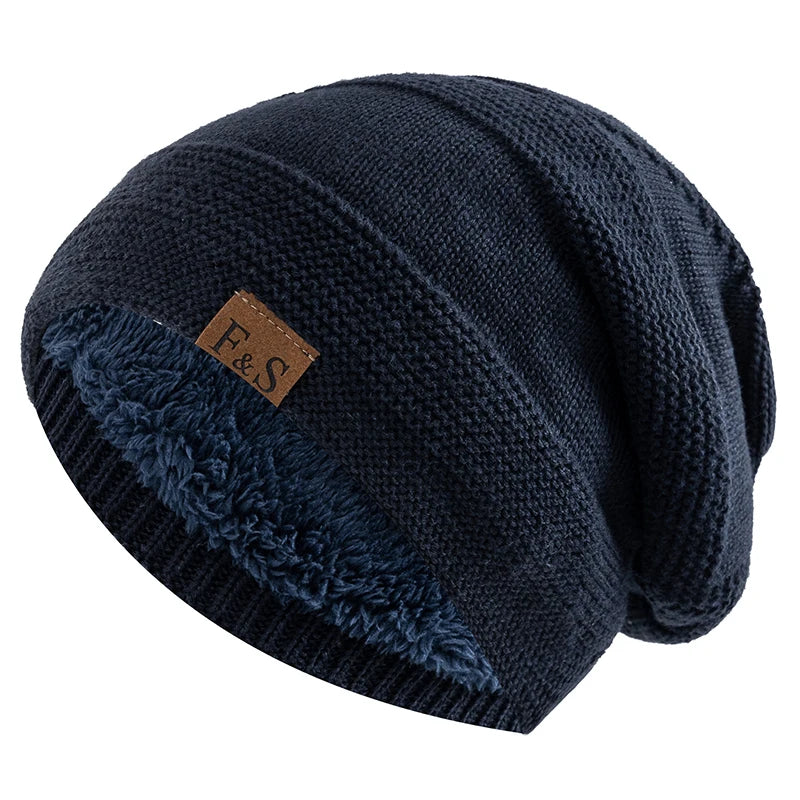 Unisex Fleece-Lined Winter Beanie Hat