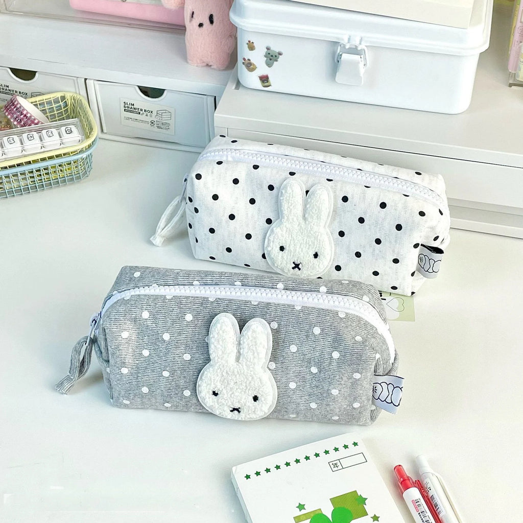 Korean Style Polka Dot Large Capacity Pencil Case