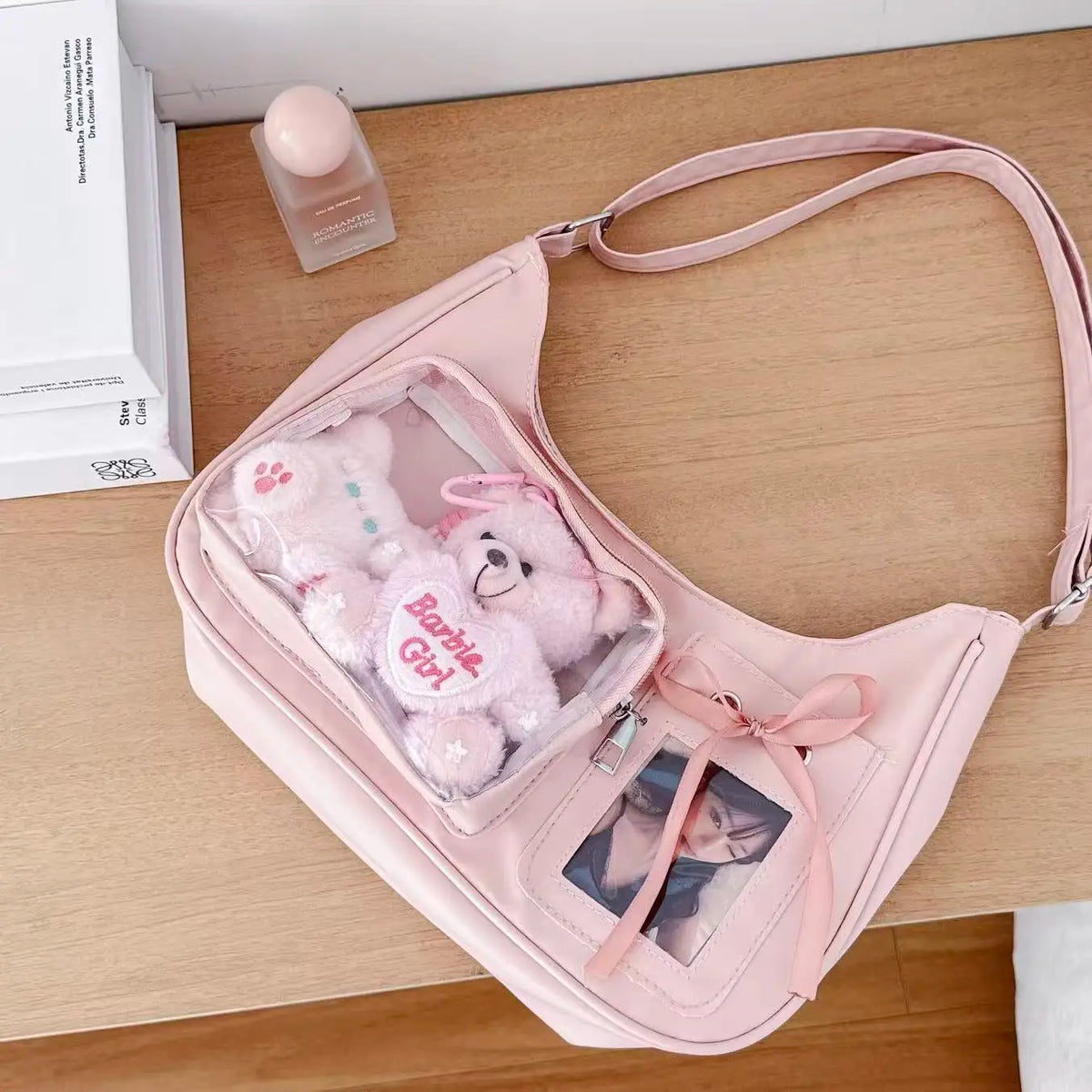 Women's Transparent Printed Casual Tote Bag