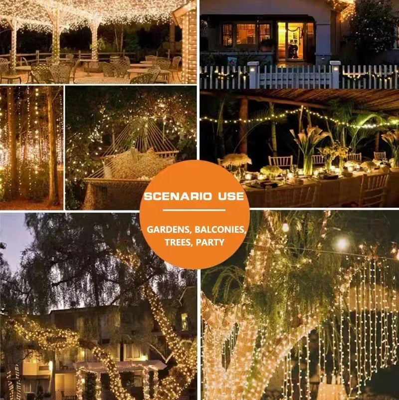 Solar LED Christmas String Lights – Waterproof Outdoor Fairy Lights