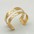 Women's Irregular Hammered Metal Cuff Bracelet