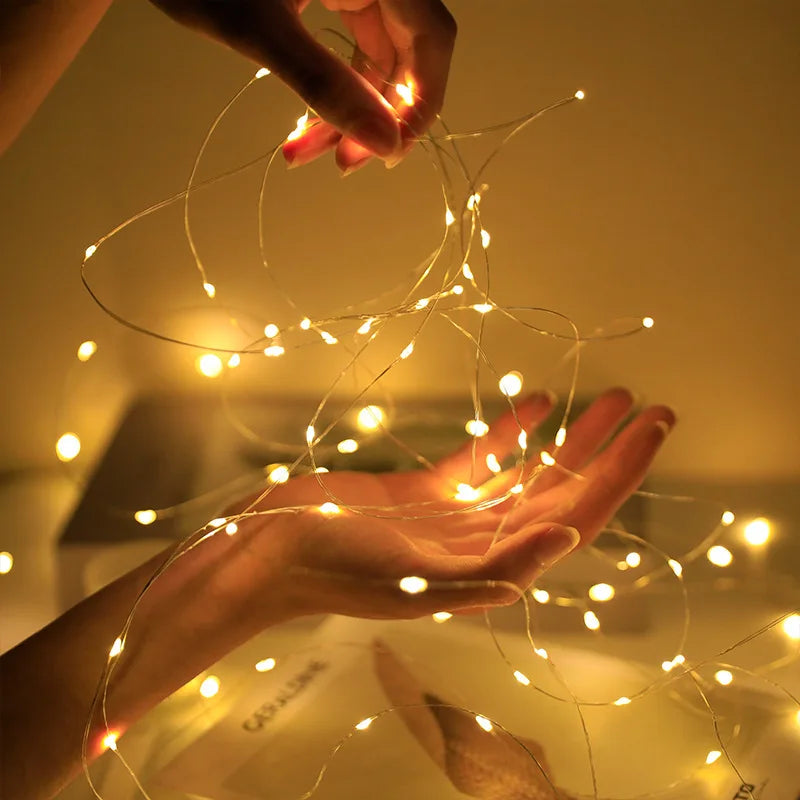 Battery Powered LED Fairy String Lights – Christmas & Holiday Decor