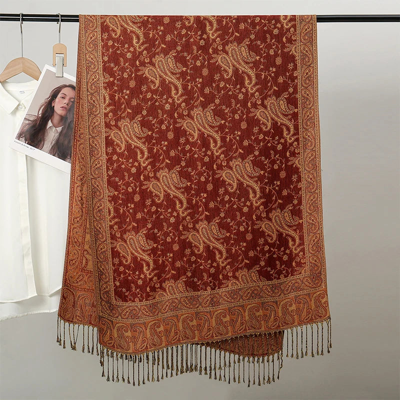Women's Bohemian Paisley Pashmina Shawl & Wrap Scarf