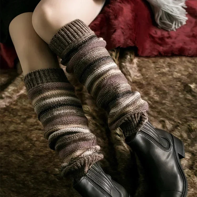 Women's Warm Knit Knee High Socks – Cozy Autumn Winter Socks