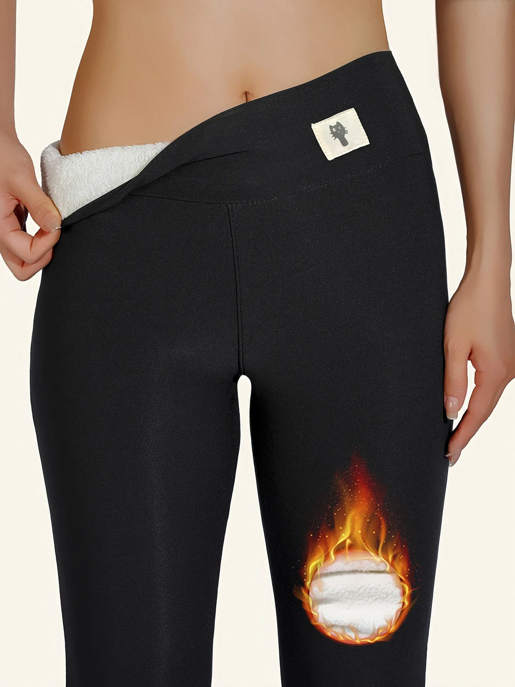 Women's Fleece-Lined Winter Leggings – Warm High-Waist Pants