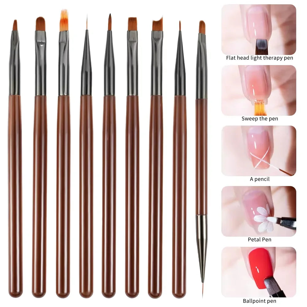 Professional Nail Art Brush Set for Detailed Nail Designs