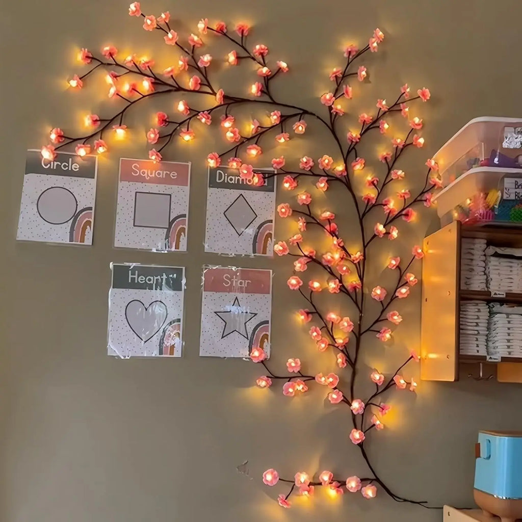 Cherry Blossom LED Branch Lights – Decorative Wall & Holiday Lighting