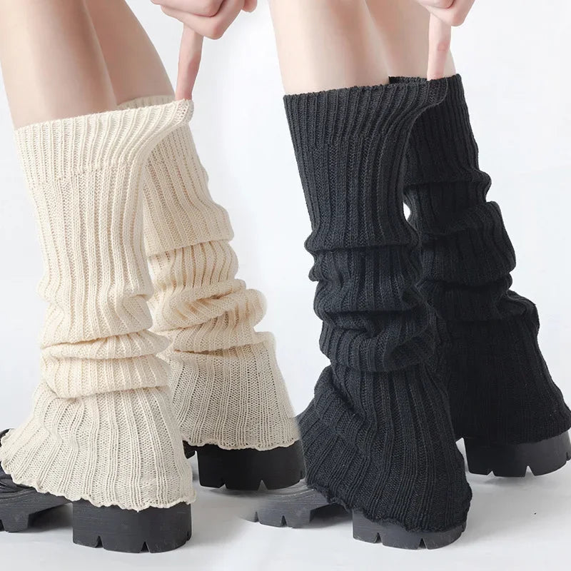Women's Knitted Leg Warmers – Soft Cozy Winter Boot Socks