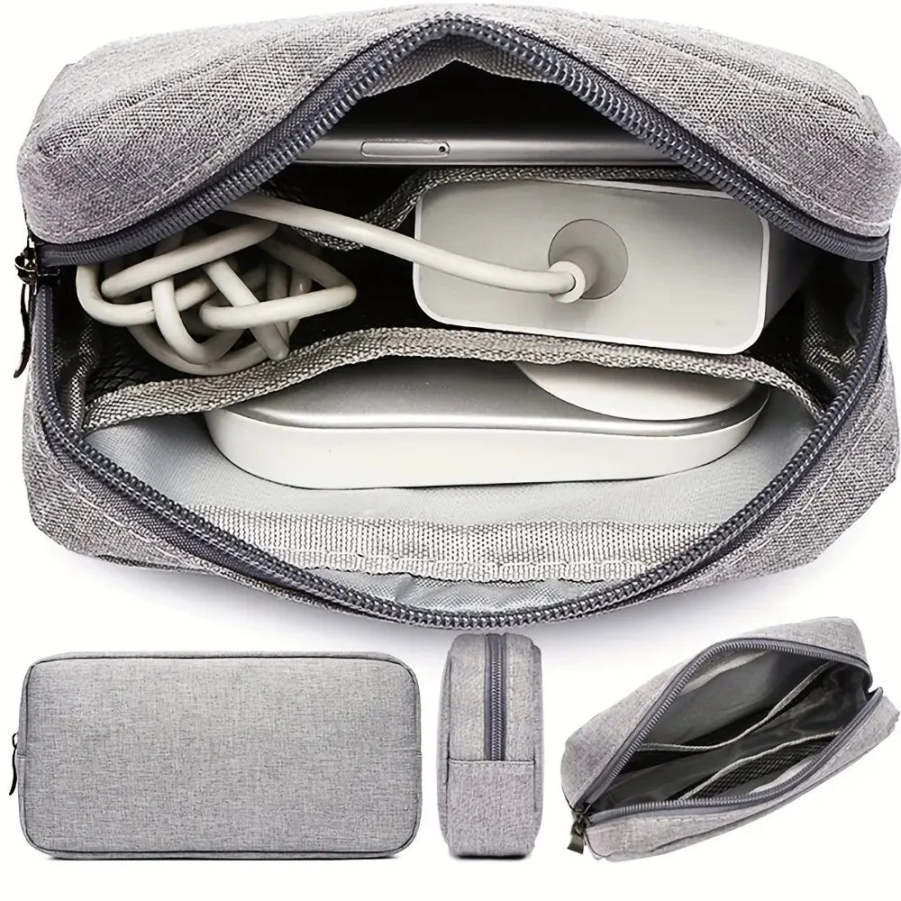 Travel Cable Organizer Bag – Portable Electronics & Cord Storage Pouch