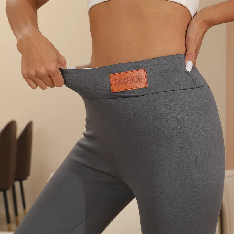 Women's Fleece-Lined Winter Leggings – Warm High-Waist Pants