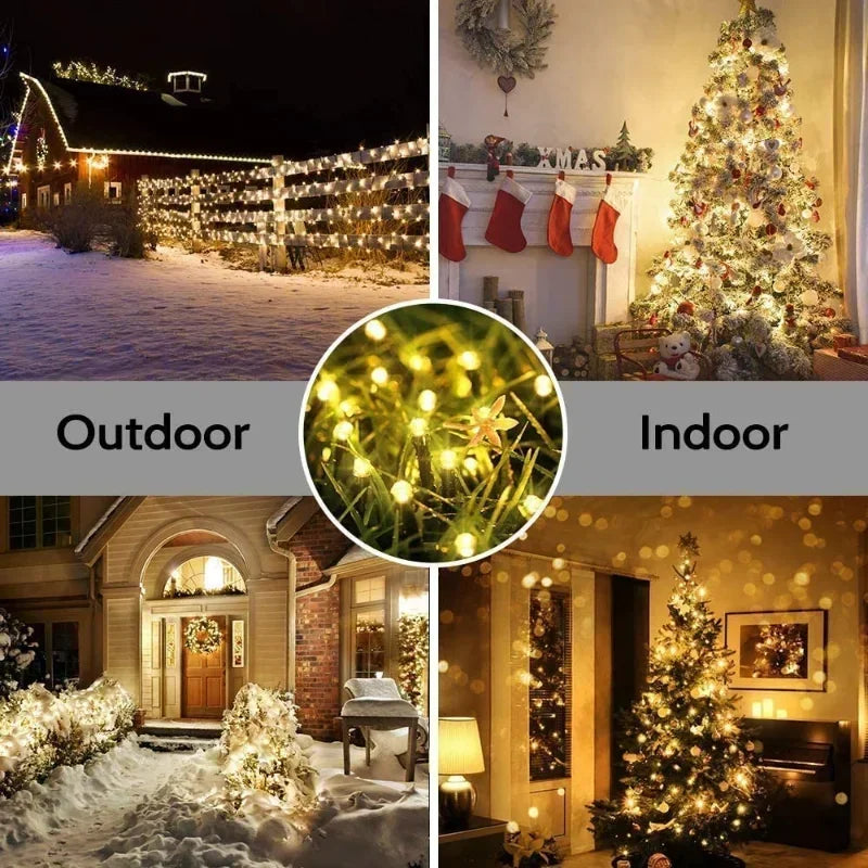 Solar LED String Lights – Outdoor Christmas & Garden Decor