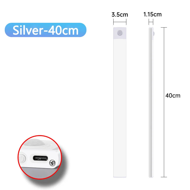 Motion Sensor LED Light – USB Rechargeable Under Cabinet Light