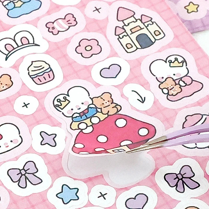 Cute K-Pop Decorative Sticker Book – Washi Paper Journal Stickers