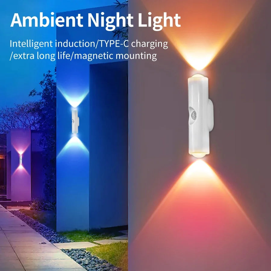Rechargeable Motion Sensor LED Night Light – 7-Color Wireless Wall Lamp