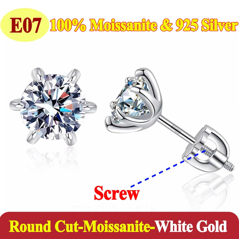 Women's Sparkling Round Stud Earrings