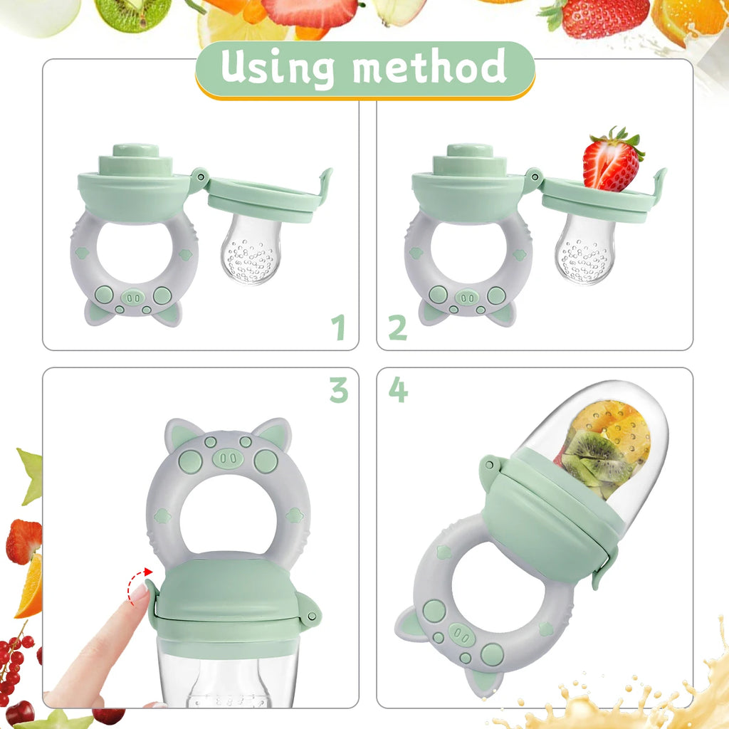 Silicone Baby Fruit & Vegetable Feeder – Soft Food Feeding Pacifier