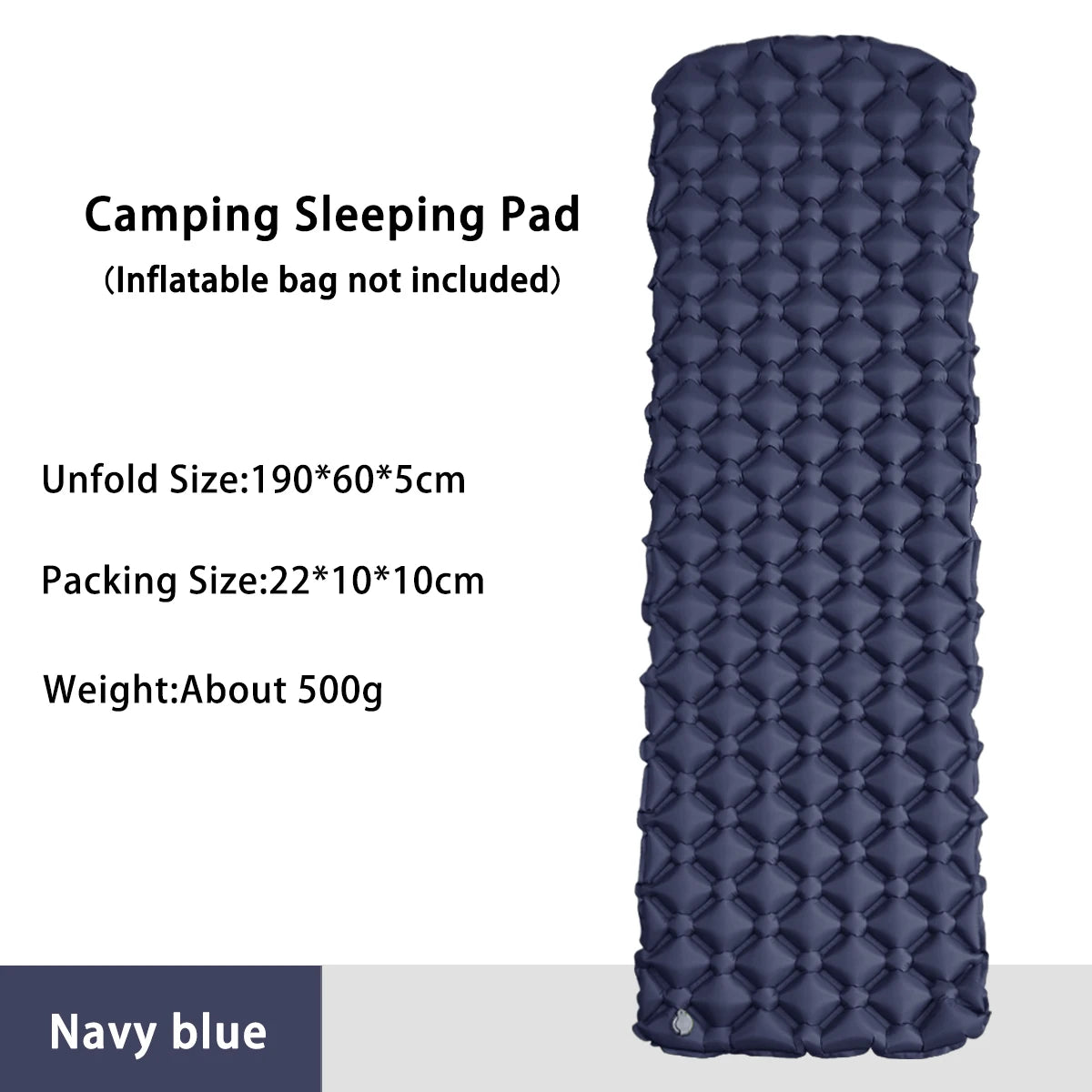 Inflatable Camping Sleeping Pad with Built-In Pump