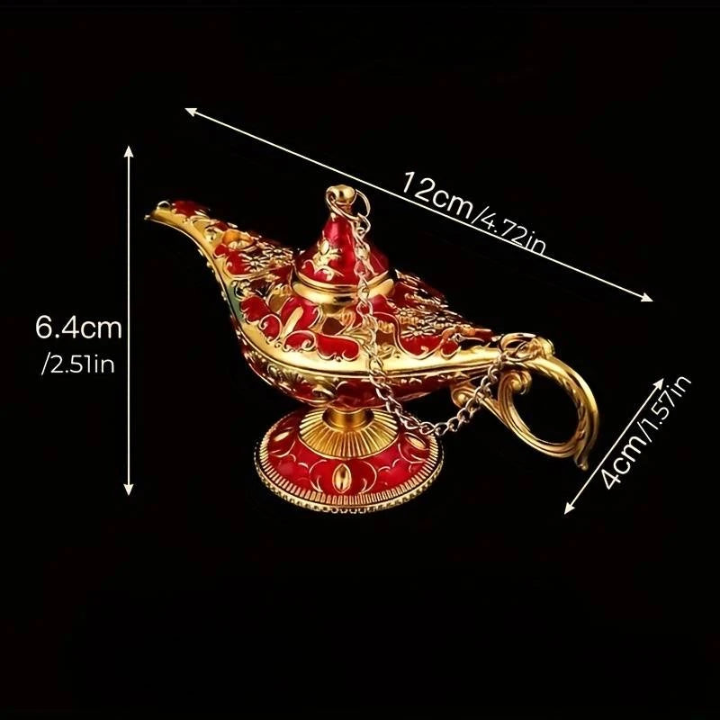 Vintage Magic Lamp Ornament – Decorative Metal Desktop Decor