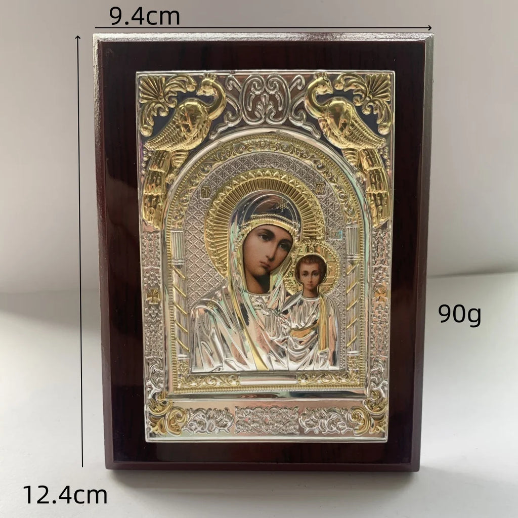 Wooden Jesus Icon – Christian Christmas Home Decor
