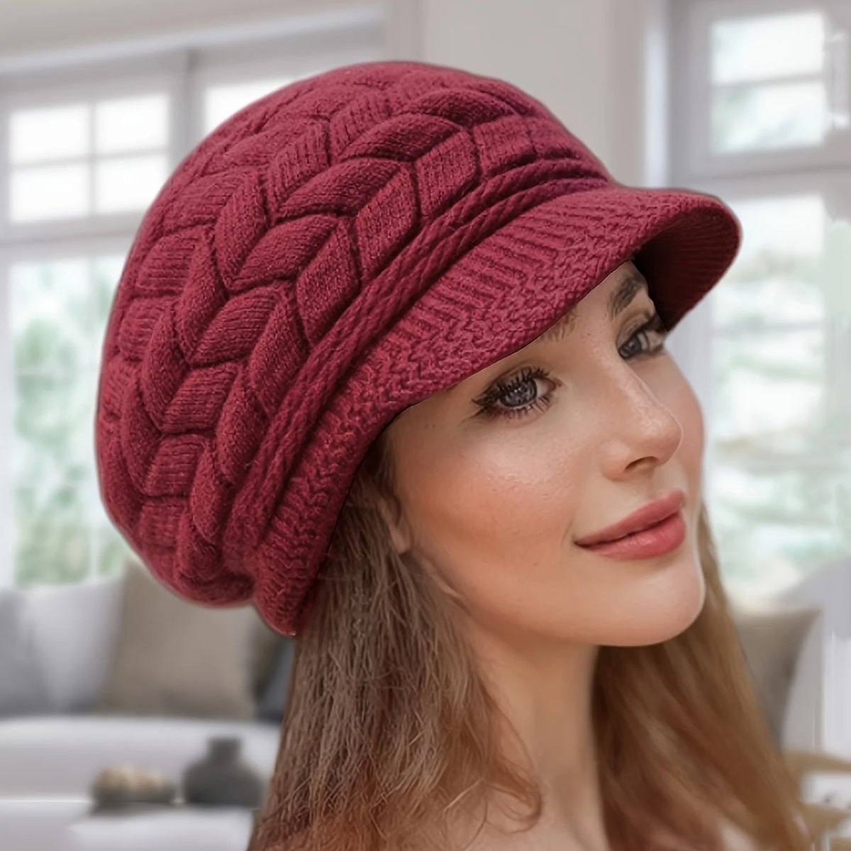Women's Warm Knitted Winter Hat – Retro Casual Knit Cap