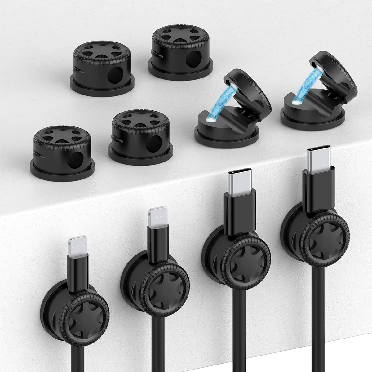 Magnetic Cable Organizer Clips – Adjustable Cord Holders
