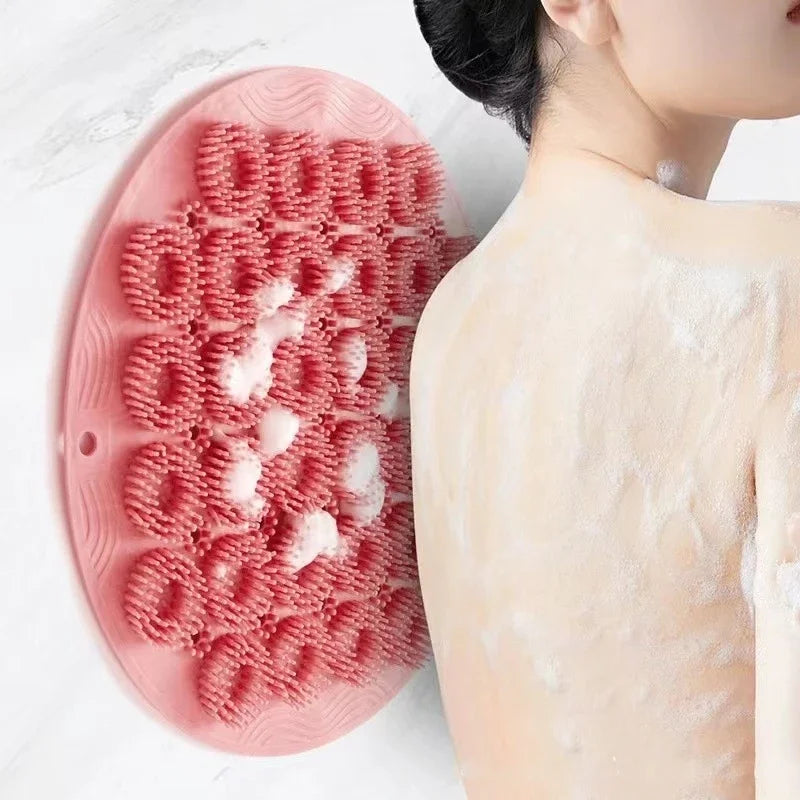 Silicone Back Scrubber & Massage Brush – Suction Cup Shower Body Brush