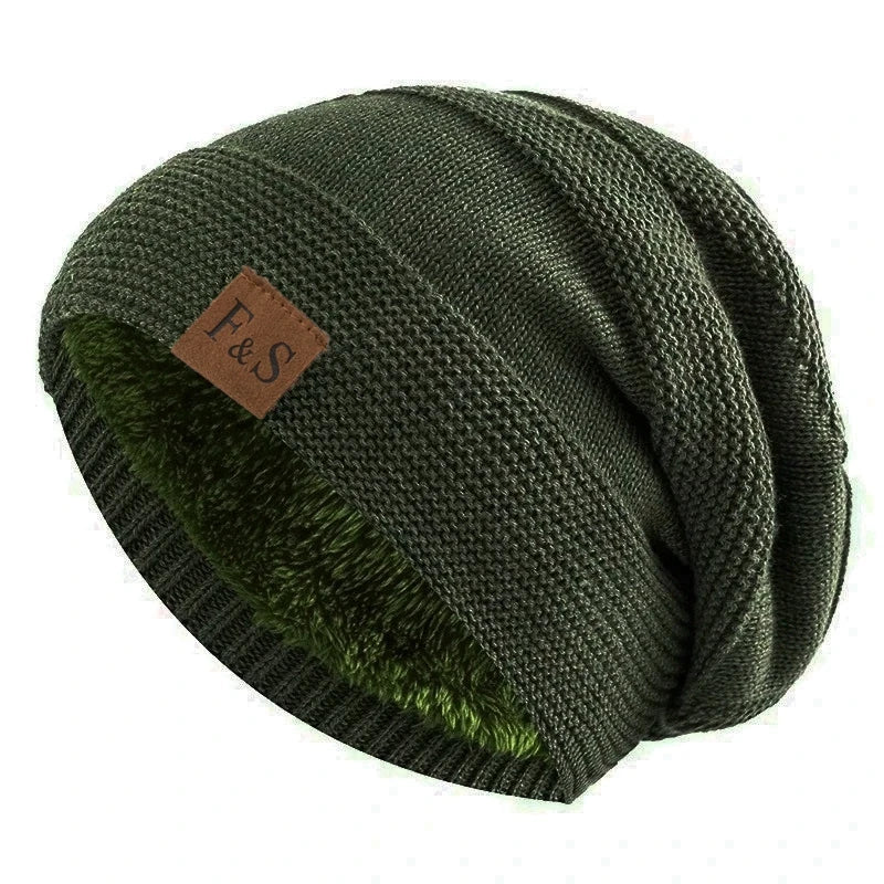 Unisex Fleece-Lined Winter Beanie Hat