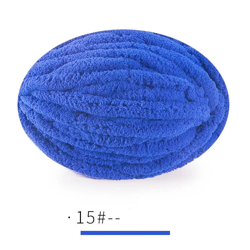 Extra Thick Hand-Knitted Chunky Yarn Blanket