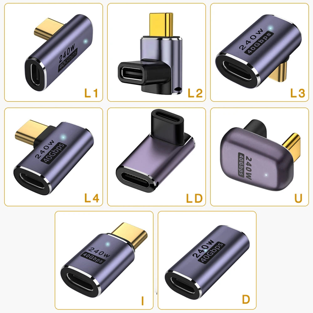 USB4 40Gbps USB-C Adapter Thunderbolt 3/4 240W