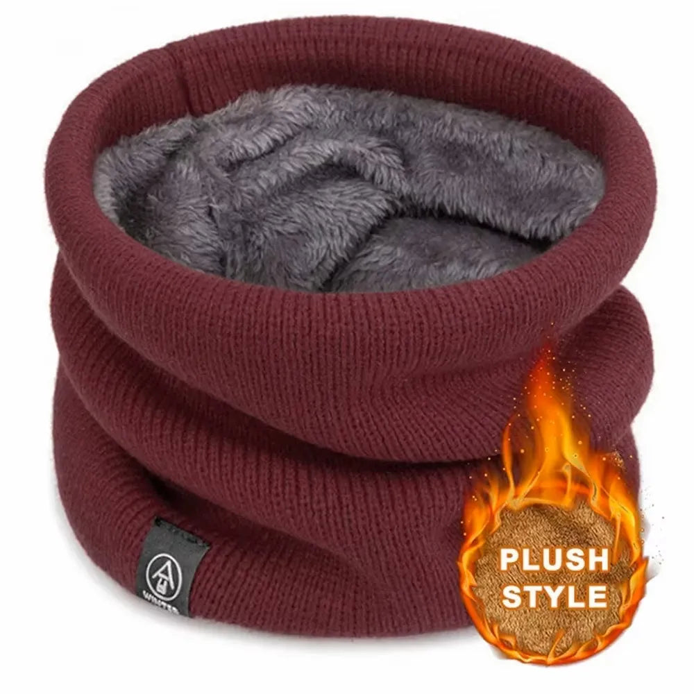 Winter Knitted Neck Warmer – Fleece Lined Thermal Neck Gaiter
